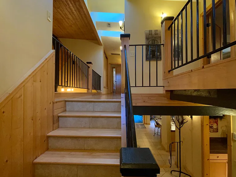 Going upstairs.