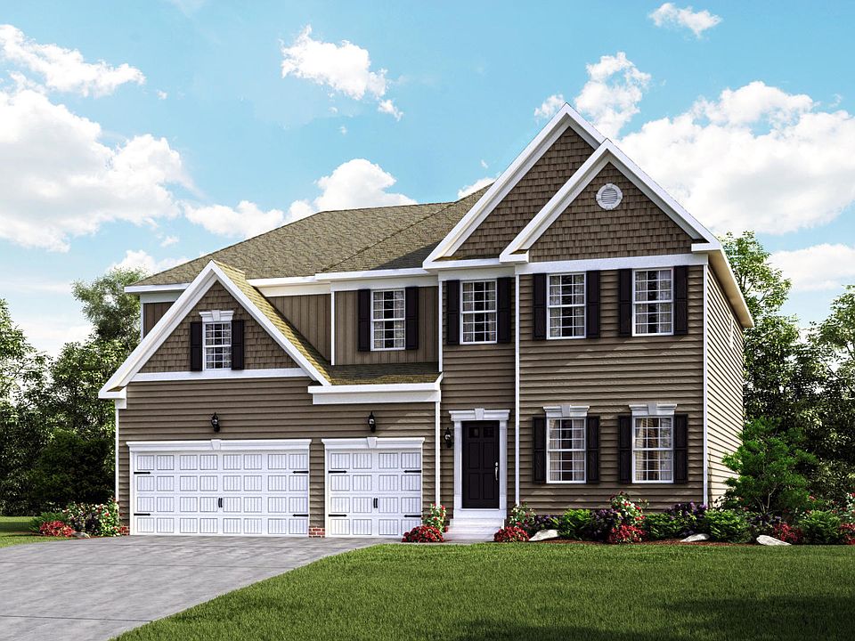 Elevation H Siding Facade Opt 3-Car Garage Garage Doors