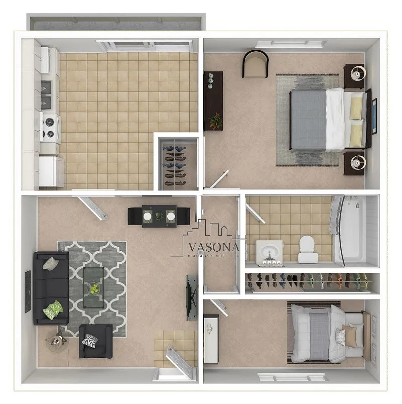 Floor plan North Main 2x1