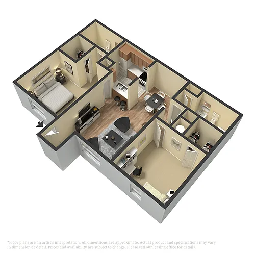 Floor plan 2 Bedroom 2 Bathroom