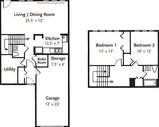 2 Bedroom 1.5 Bathroom Townhouse 2 Bedroom 1.5 Bathroom Townhouse