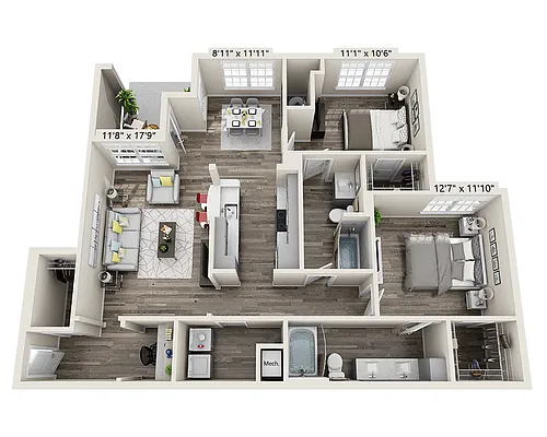 Floor plan Plan F1 (B2B)