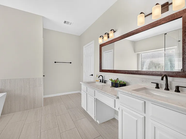 Updated Primary Bath with dual sinks