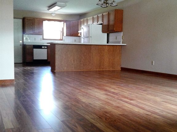 New flooring in a spacious floor plan