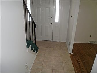 Tiled entry with fresh paint