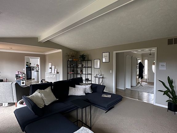 Familyroom & Living Room open space and design. Overseeing and connected to Main Entrance & Dining Area/Kitchn. (Loose furniture not included in rent)