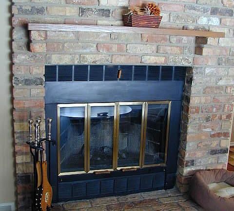 fireplace in living room