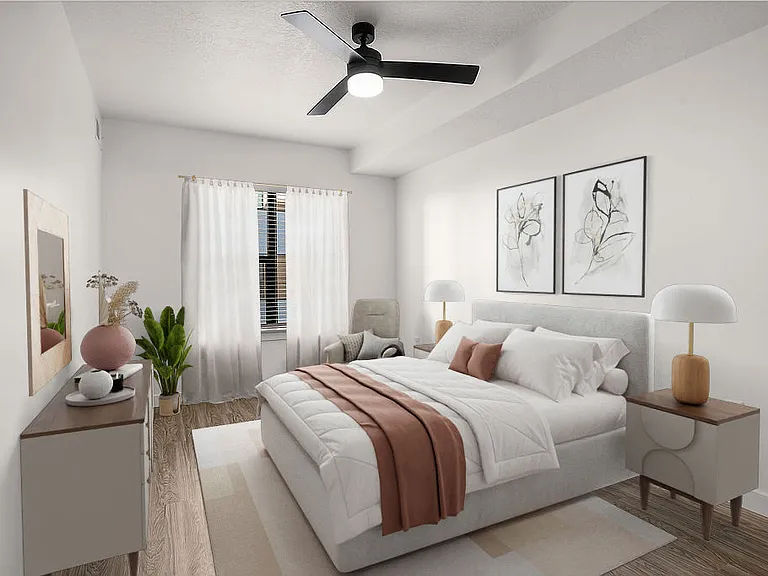 Virtually Staged Bedroom