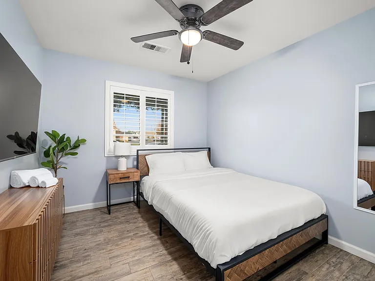 Bedroom 3; queen-sized bed.