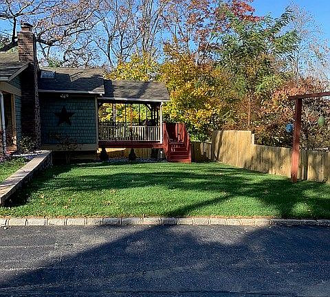 All new sod in the front.