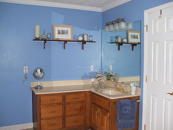 The master bath has separate vanities for him and her. This is one of them.
