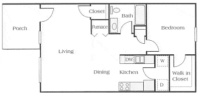Floor plan One Bedroom