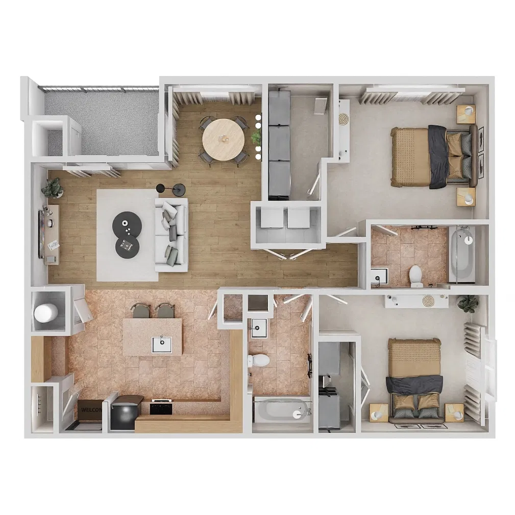 Floor plan B3 - Renovated
