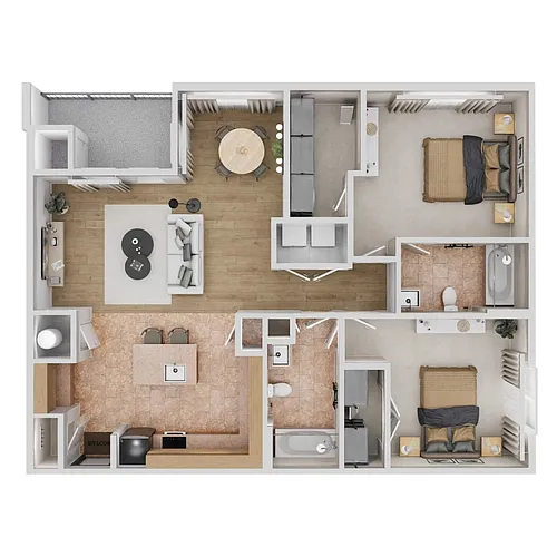 Floor plan B3 - Renovated