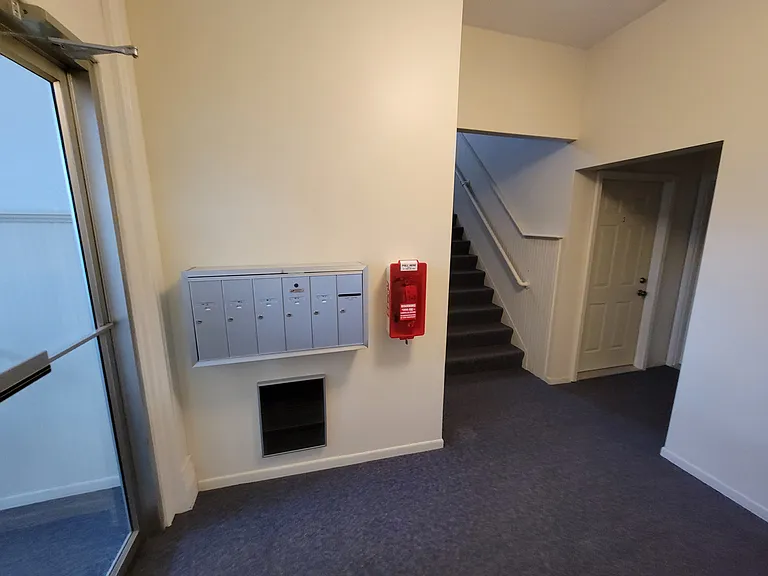 Mailboxes in main lobby