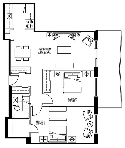 Floor plan 600 John - Plan D