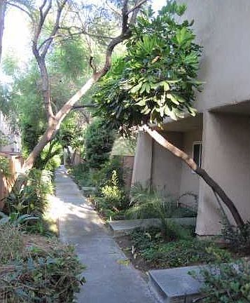 View of entry to townhome