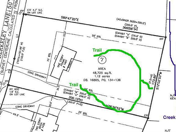 Private Nature Trail on 1+acre lot