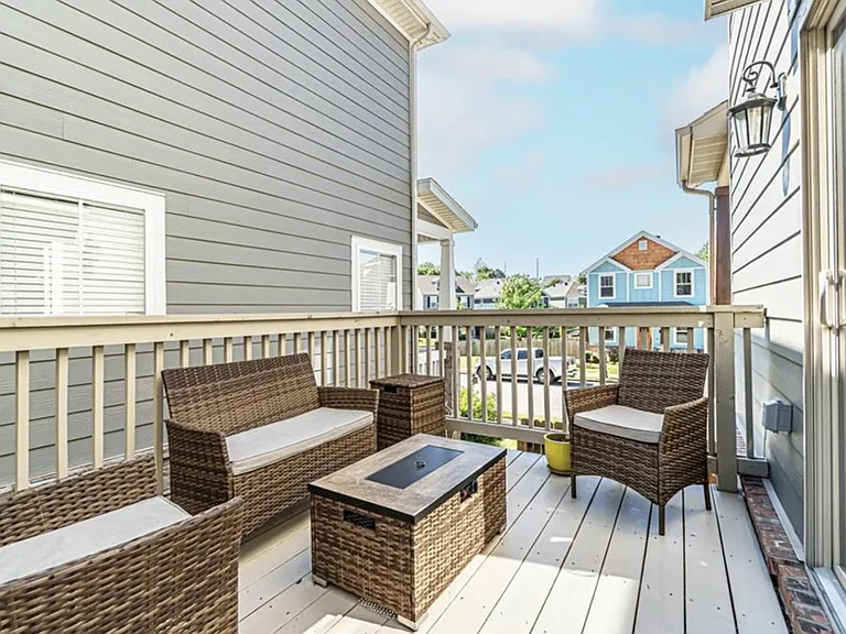Outdoor deck off of living space