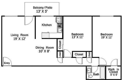 Floor plan Fort Strong Villas - Near Courthouse Metro
