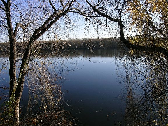 The river late fall from the balcony