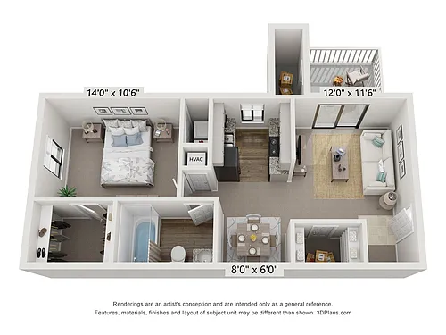 Floor plan Brookstone - Renovated