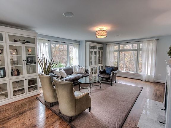 Formal Living with wood burning fireplace