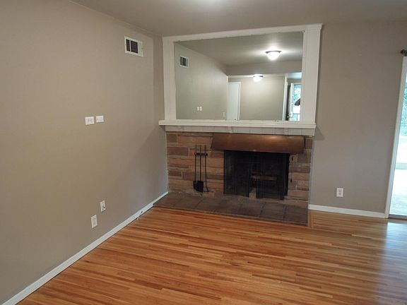 living room & fireplace