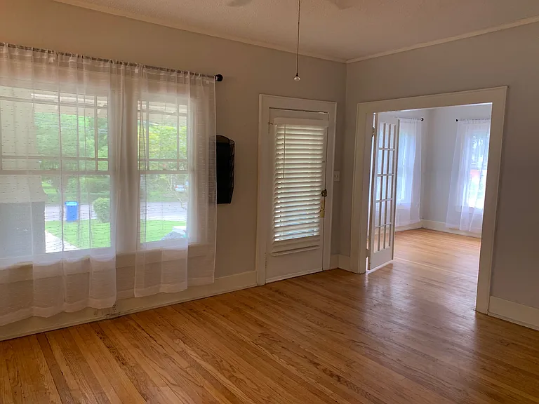 living room with view of front bedroom