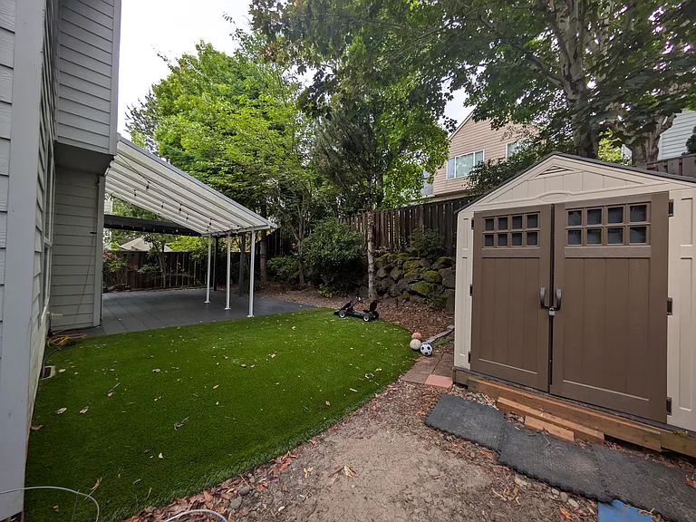 Turf backyard for all year use