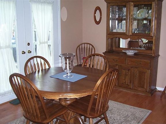 Dining Room offers space for meals with family. French doors lead to rear deck