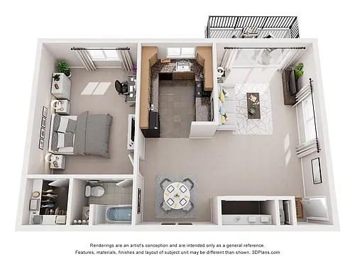 Floor plan 1 Bedroom