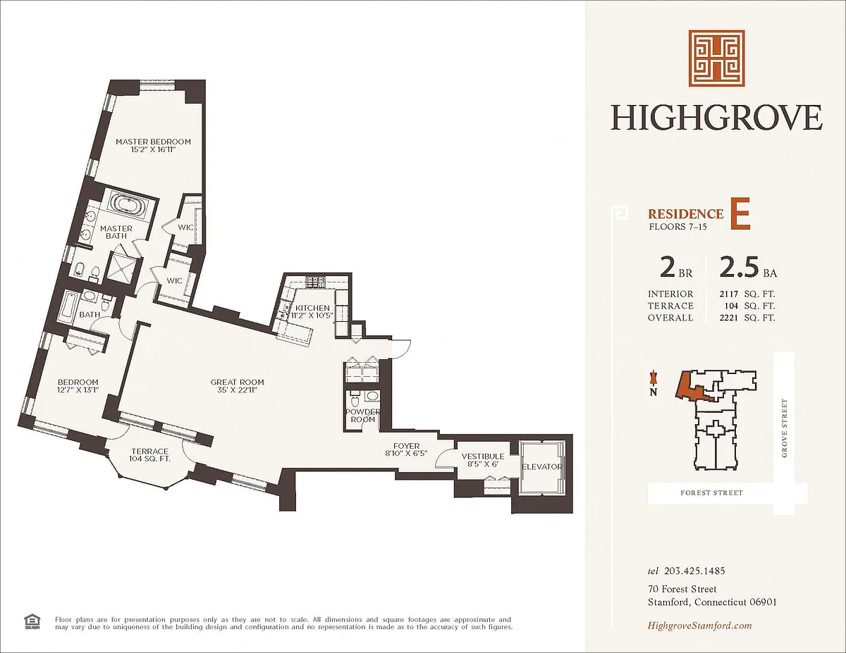 Floor plan 2 Bedroom 2.5 Bath