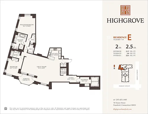 Floor plan 2 Bedroom 2.5 Bath