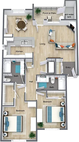 Floor plan 2 Bedroom