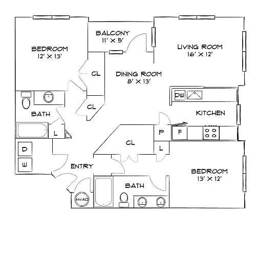 Floor plan Design 2B20