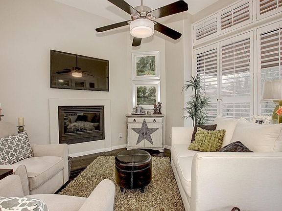 Gas Fireplace at Family Rm