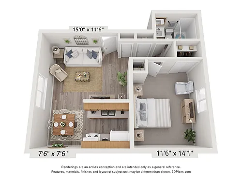 Floor plan 1 Bedroom