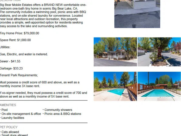 Big Bear Mobile Estates, 547 Alden Rd #Rv11, Big Bear Lake, CA 92315