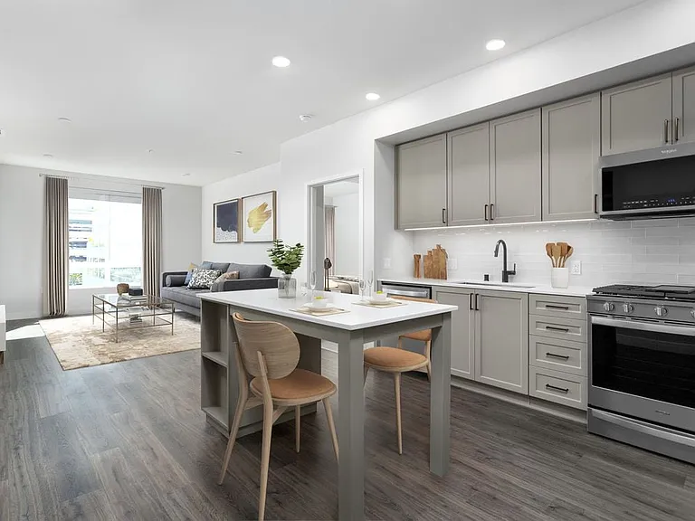 Building B Upgrade Design kitchen and living area
