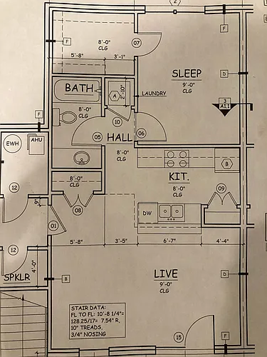 Floor plan 1st and 2nd Floor Units