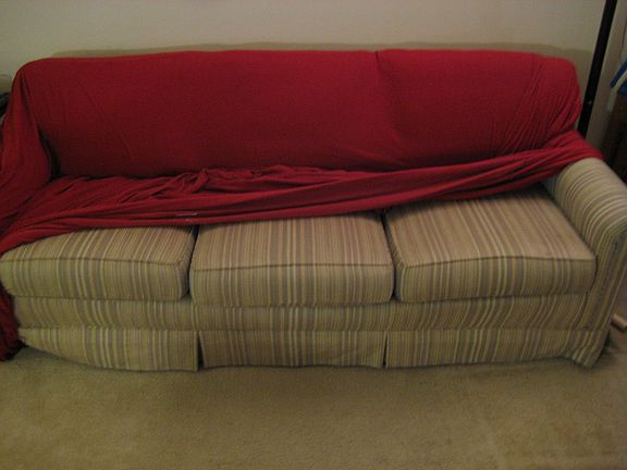 Free couch with cover lifted