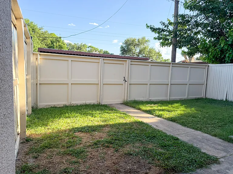 Fenced back yard