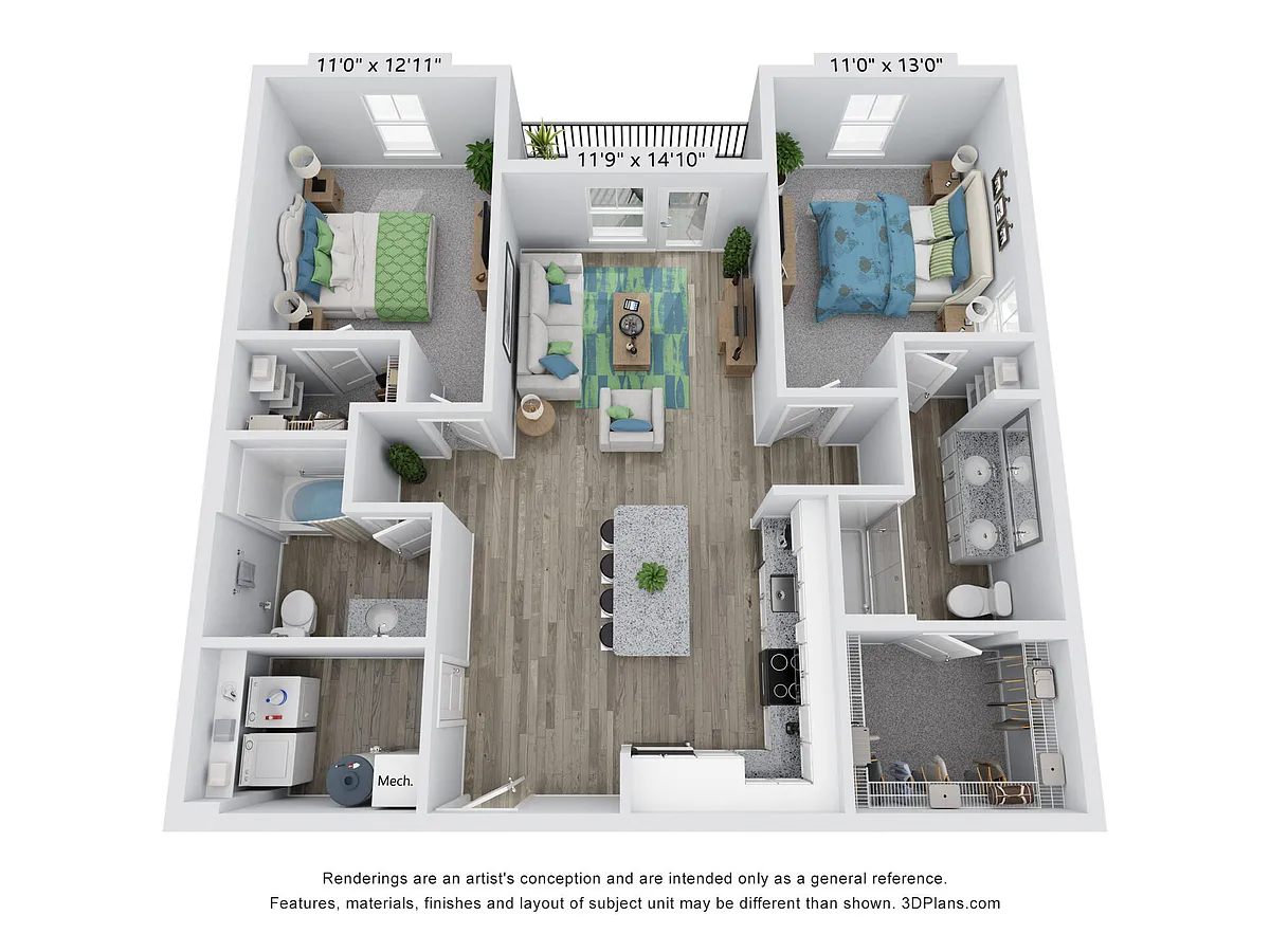 Floor plan B1C