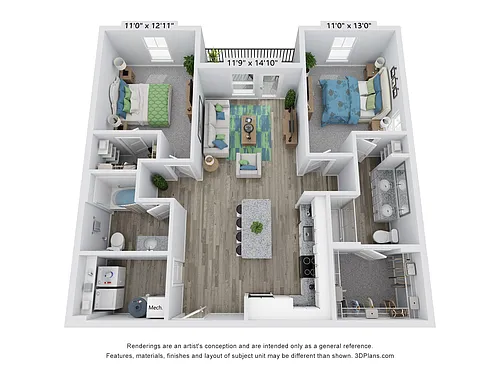 Floor plan B1C