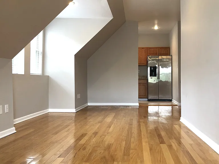 Living room view to kitchen