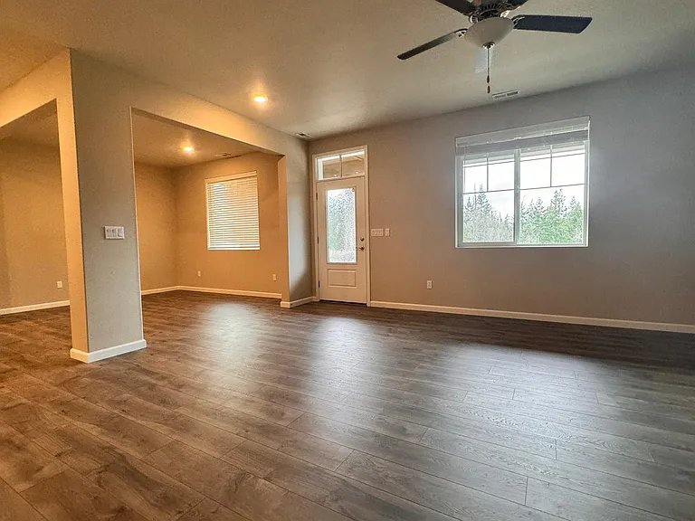 Living room and dining area