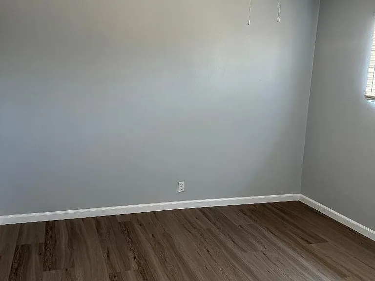 bedroom/brand ceiling fan with light and new paint