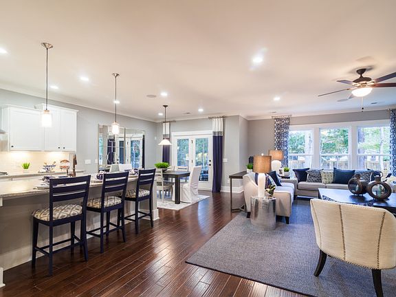 Open Floorplan Layout connects the kitchen, dining and gathering rooms for the ultimate entertaining