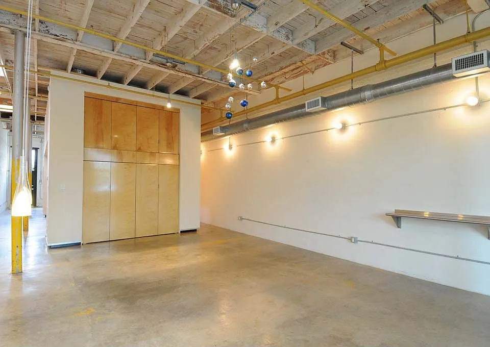 Another living room view, tons of storage